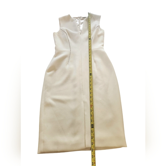 L'agence Exclusively for Intermix - Ivory Sleeveless Sheath Bodycon Dress Sz 4 - Picture 9 of 12